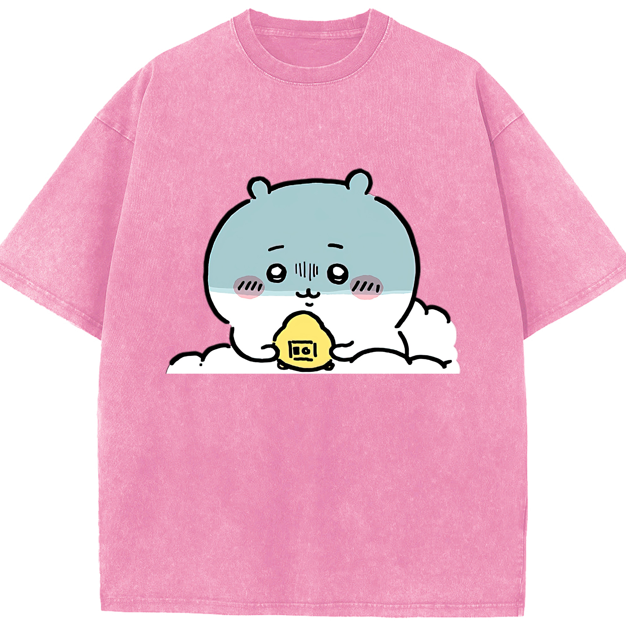 （画像用） ちいかわ ちいかわ Chii-kawa chiikawa 綿100% ヴィンテージ風 半袖Tシャツ（フロントプリント）